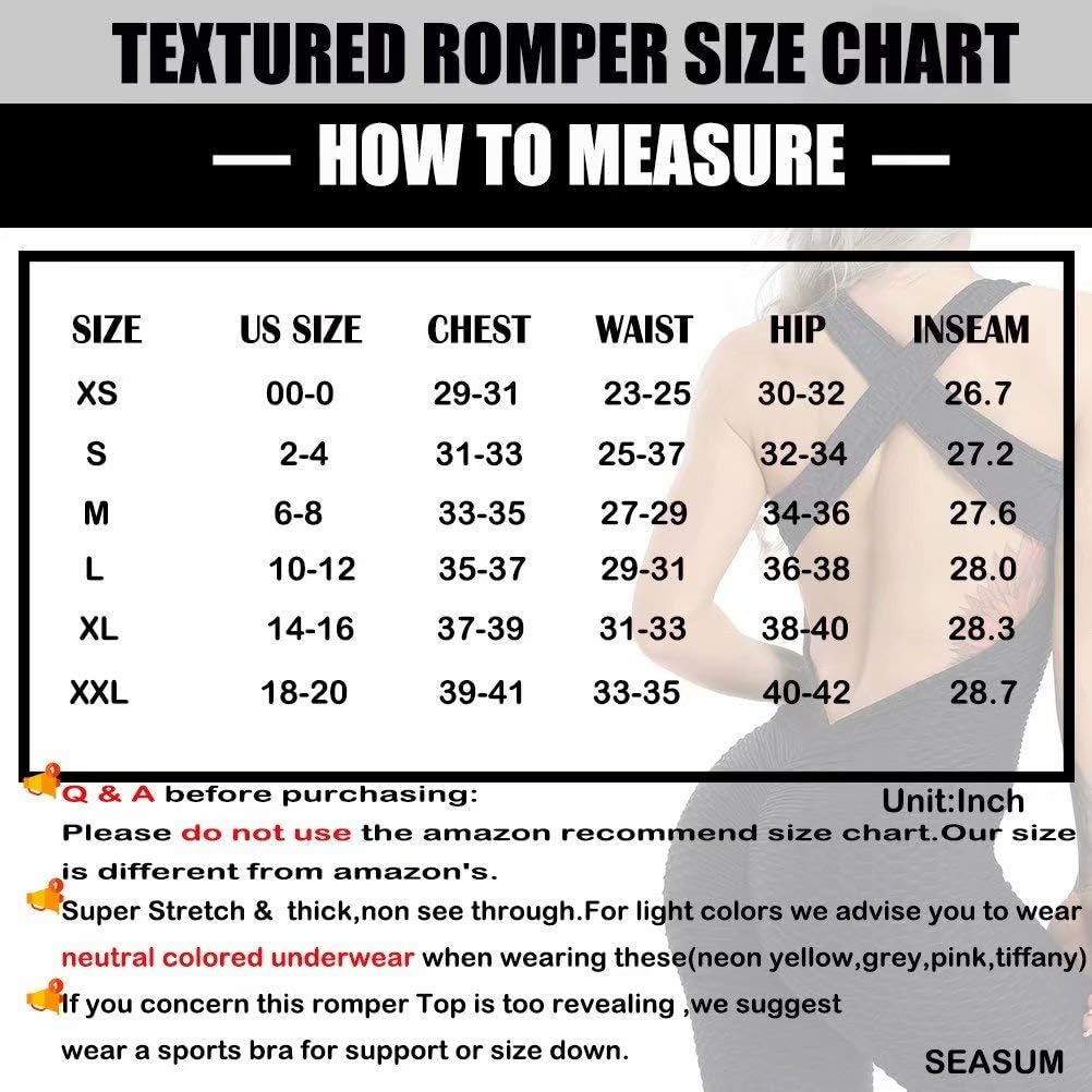 Women Texture Bodysuit Sleevesless Sport One-Piece Backless Sexy Slimming Bodycon Rompers Jumpsuit M