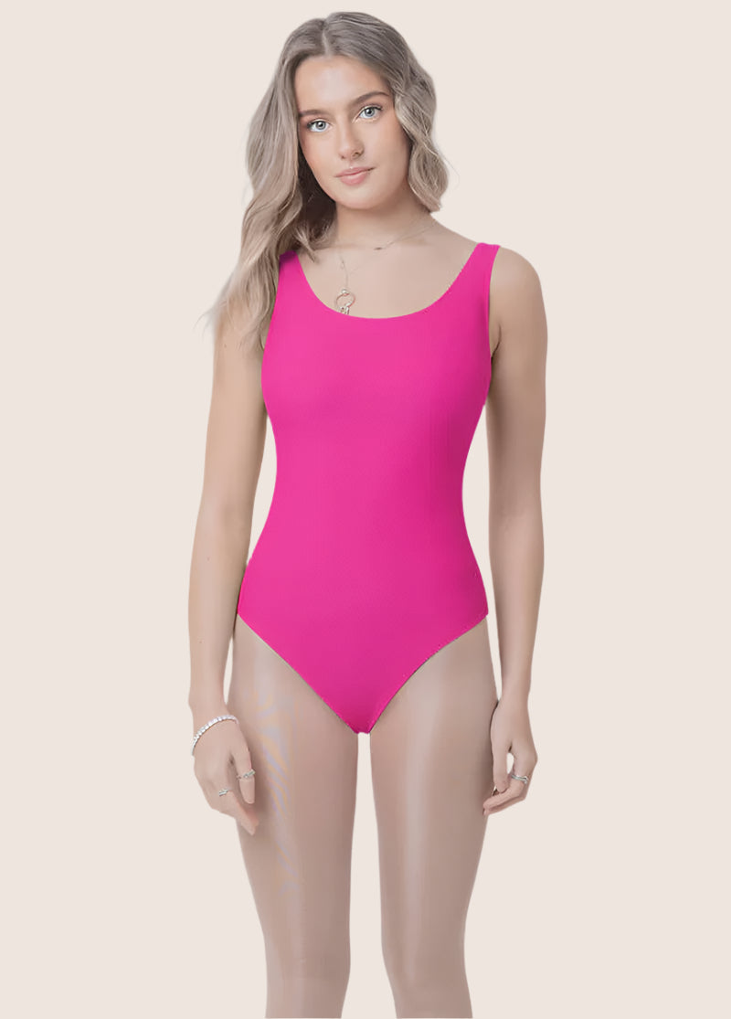 Tank Leotard with Scoop Neck Top Bodysuit