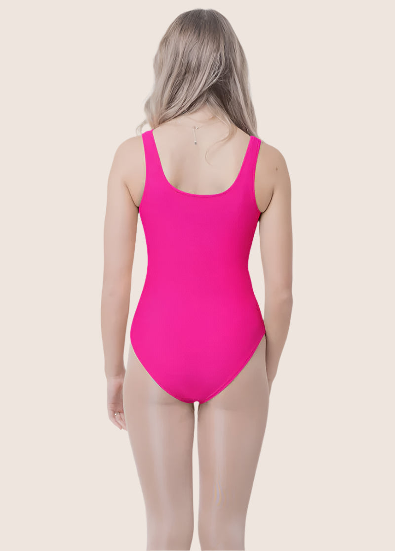 Tank Leotard with Scoop Neck Top Bodysuit