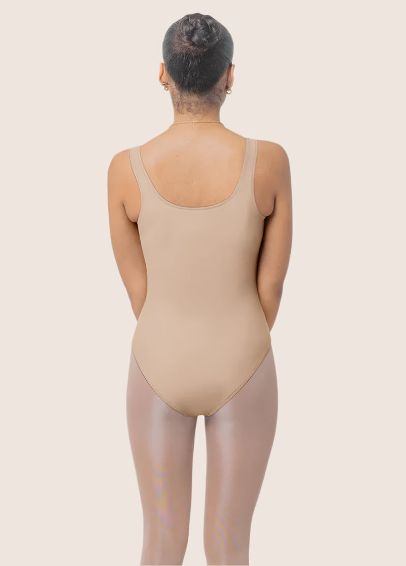 Tank Leotard with Scoop Neck Top Bodysuit